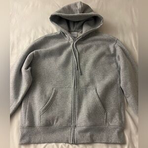 ARITZIA Grey Sweatfleece Zip-up Hoodie